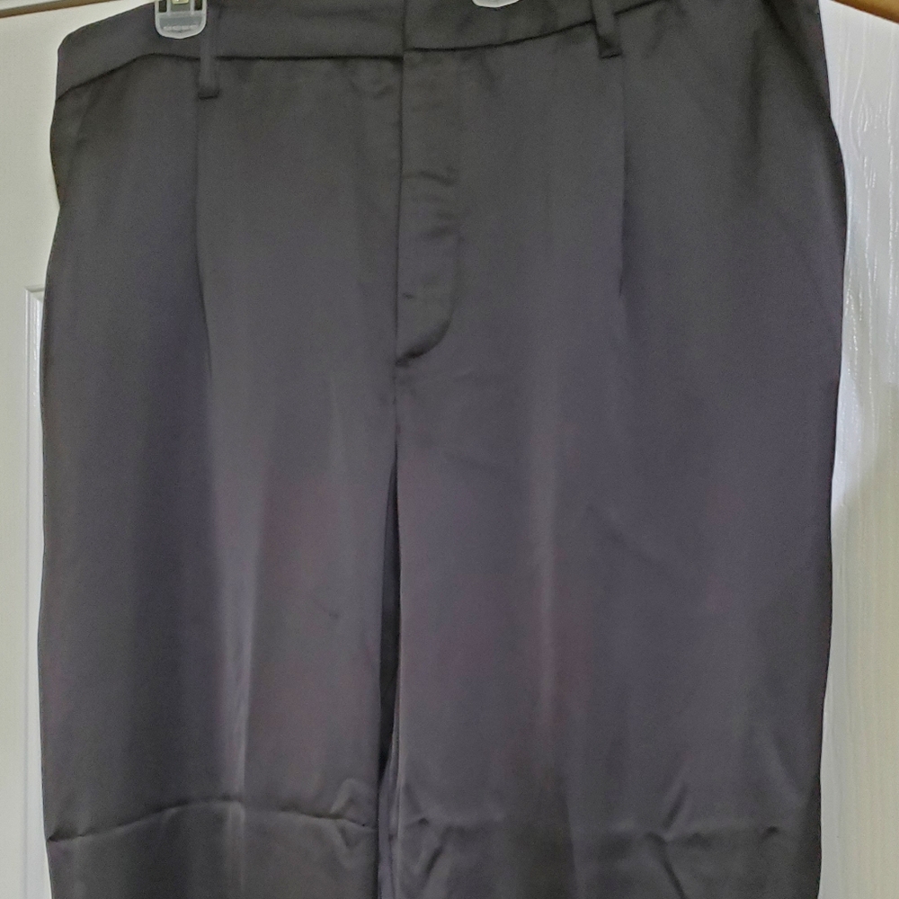 H&M High Waist Dressy Button Wide Leg Pants size XL
